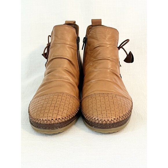 Spring Step‎ Women's Pomeroy Chelsea Boot Leather Sz 10.5-11. Camel Color - Picture 9 of 14